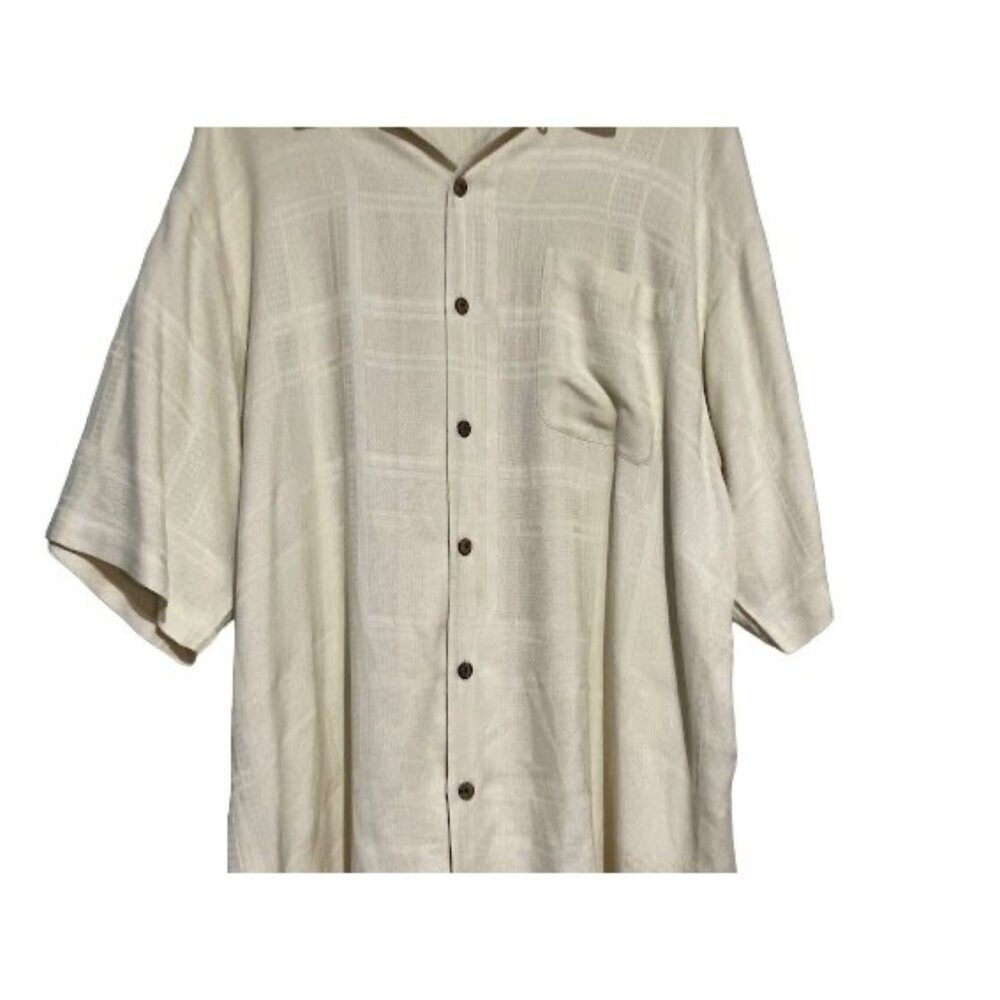 Joseph & Feiss Men's‎ Sand Color Silk Blend Button Down Shirt Size XL
